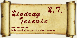 Miodrag Tešević vizit kartica